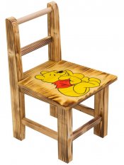 Scaun de lemn pentru copii Ursulețul Puh