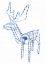 Božična dekoracija - Severni jelen 80x97x42cm BLUE
