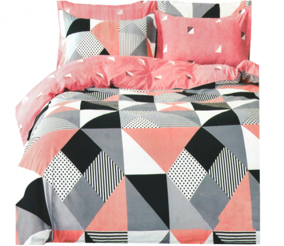 Baumwoll-Bettbezüge Pink Angle 200x220cm