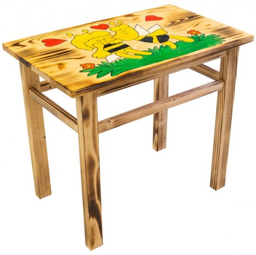 Holztisch für Kinder die Biene Maja und Willi